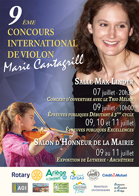 9ème concours de violon Marie Cantagrill - Du 07 au 11 juillet 2021